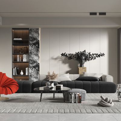 现代轻奢风格客厅