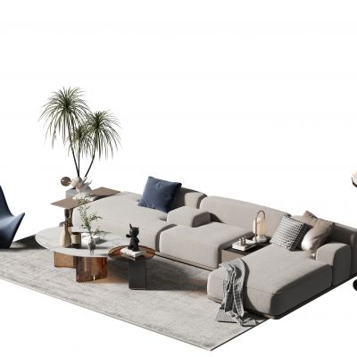 现代沙发茶几组合