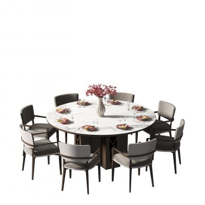 新中式餐桌椅组合