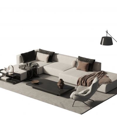 现代沙发茶几组合