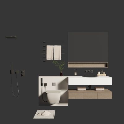 现代卫浴小件组合