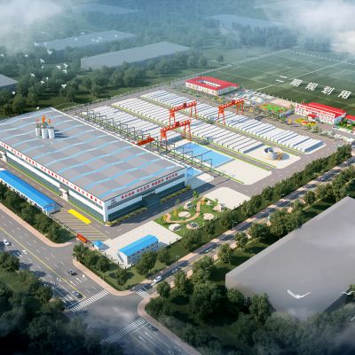 现代鸟瞰厂区项目部厂房制梁厂预制厂厂区大门中国铁建厂区