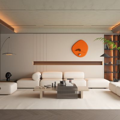 现代风格的客厅