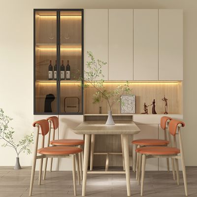 现代酒柜餐桌