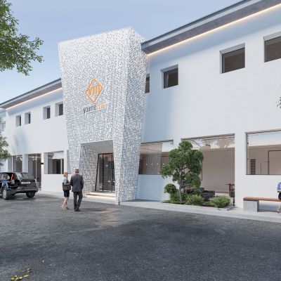 现代休闲会所门头门面