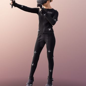 头戴VR眼镜女人