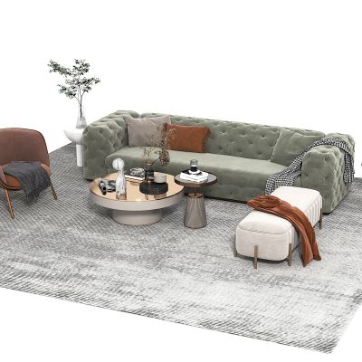 现代轻奢法式沙发茶几组合