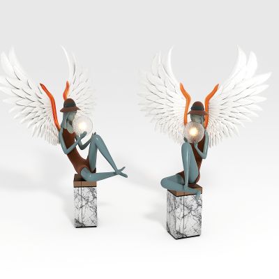 现代女孩雕塑摆件