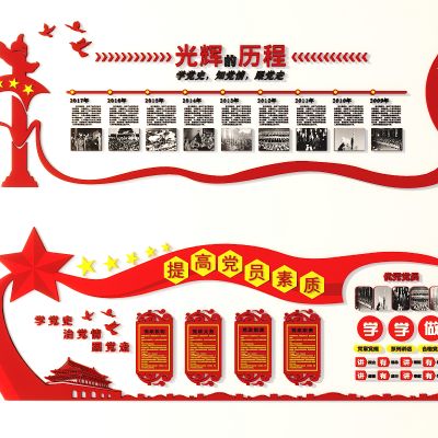 光辉历程优秀党员展板