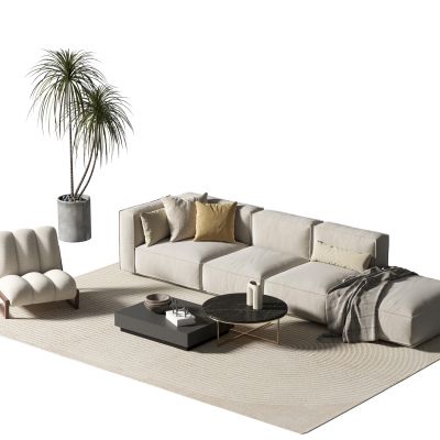 现代沙发茶几组合