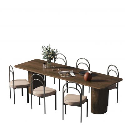 现代餐桌椅组合