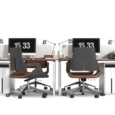 现代屏风卡位办公桌椅