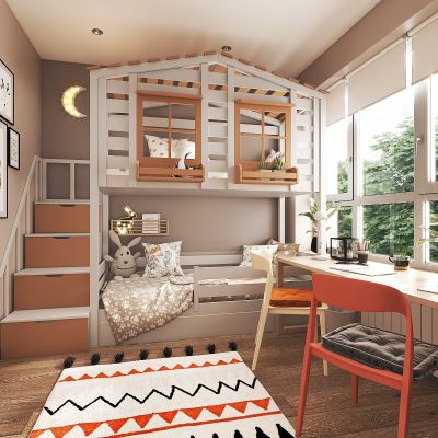 北欧上下床儿童房