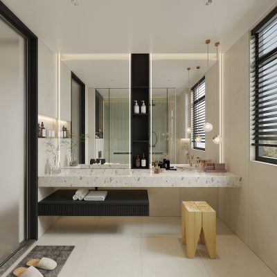 现代卫生间淋浴间