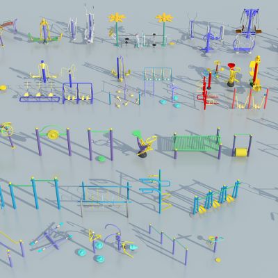现代户外健身器材组合