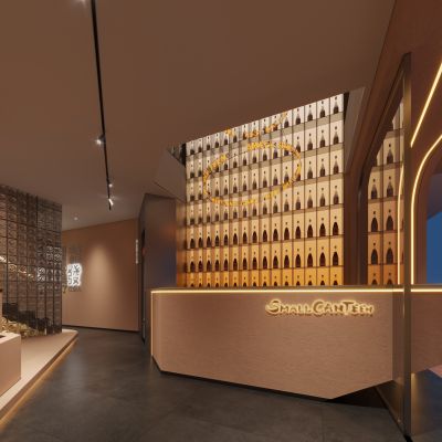 现代烤肉店3D模型