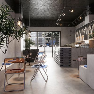 工业风奶茶咖啡店