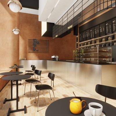 现代咖啡甜品店