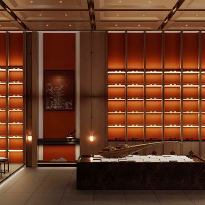 新中式茶室玄关过道