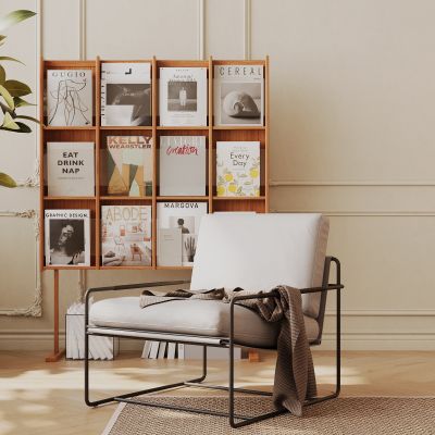 现代休闲椅 杂志架组合