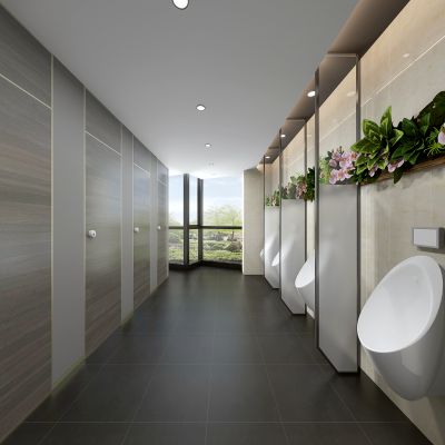 公共卫生间 现代卫生间 男卫生间 卫生间隔断 小便斗