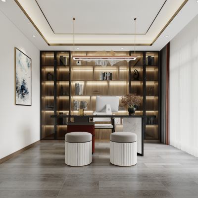 书房 新中式书房 现代书房 