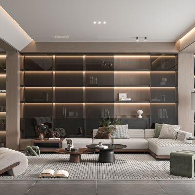 现代原木风客厅