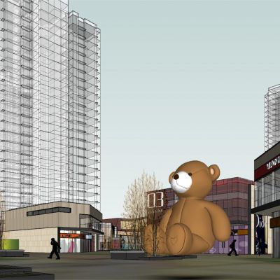 现代郑州万科城2期商业+售楼处 