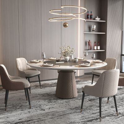 现代轻奢餐桌椅组合
