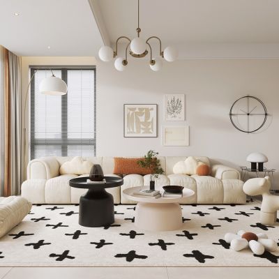 侘寂奶油风家居客餐厅