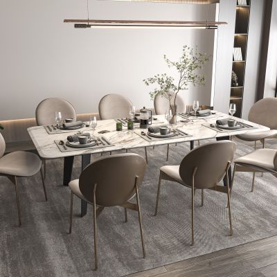 现代轻奢餐桌椅组合
