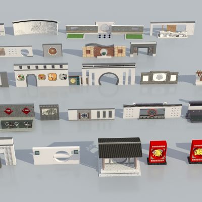 新中式景墙组合