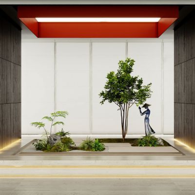 室内植物堆 景观小品