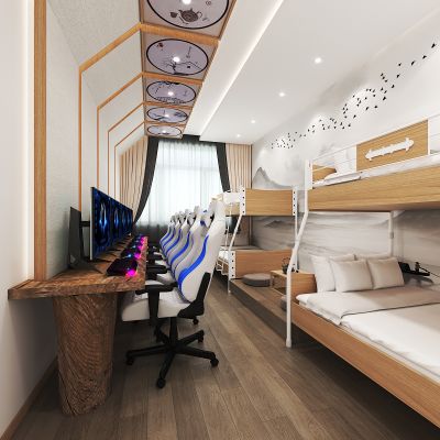 现代电竞酒店客房