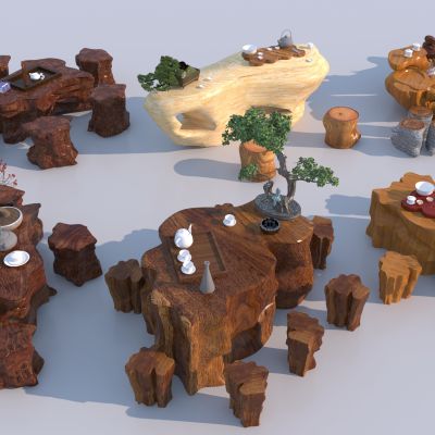 中式根雕茶几 茶台 茶桌