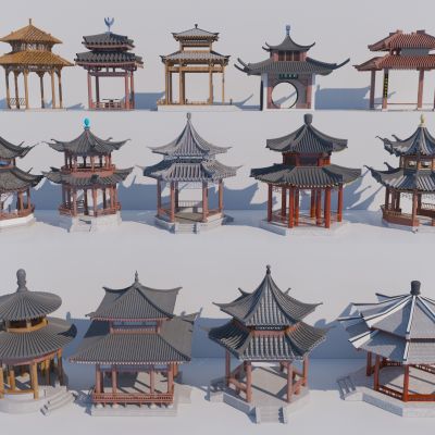 中式亭子 圆顶亭 重檐顶亭子 凉亭 户外亭 仿古亭 景观亭