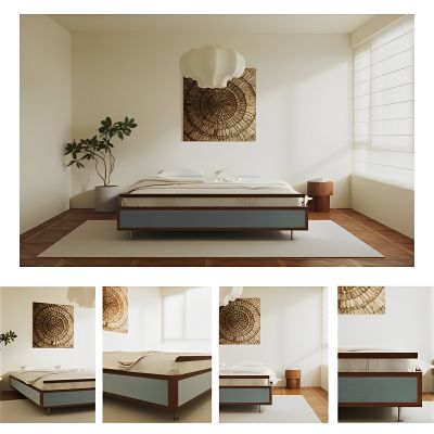 现代流行拼色床