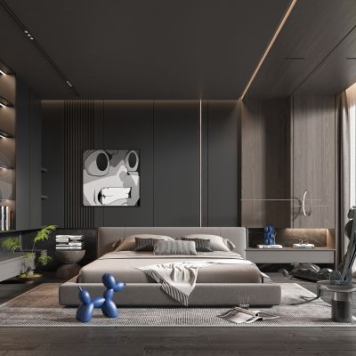 现代简约风格主卧室 父母房