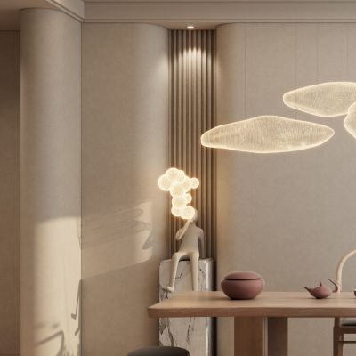 奶油诧寂风茶室客厅