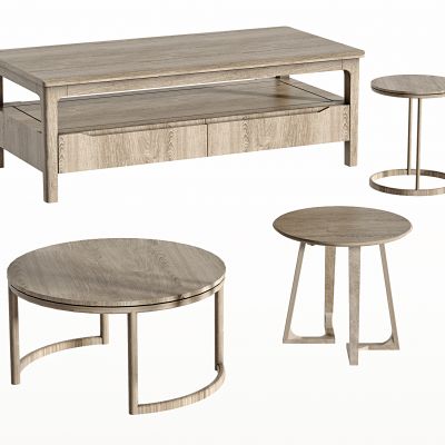 北欧茶几组合，长茶几，角几，边几，圆几，圆茶几，圆形洽谈桌，实木茶几