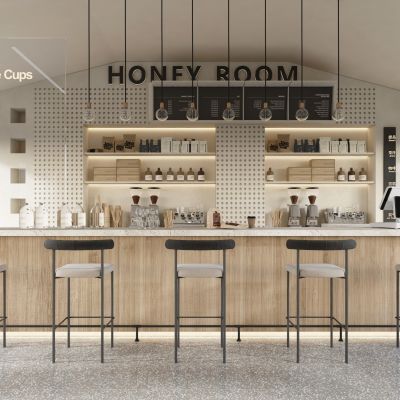 现代咖啡厅吧台