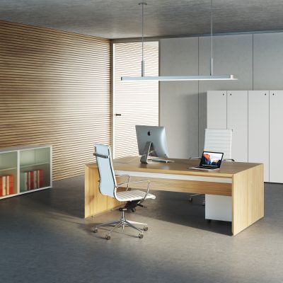 现代经理办公室办公桌椅