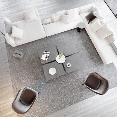 现代风格的客厅