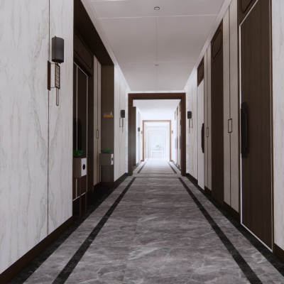 新中式酒店走廊过道