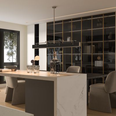 现代简约餐厅厨房