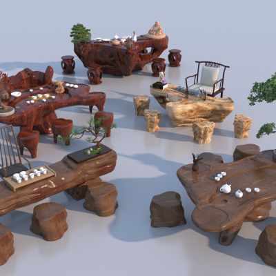 中式根雕茶几 茶台 茶桌