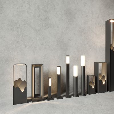 现代景观灯 现代户外灯 草坪灯 草地路灯 花园室外落地灯 庭院灯3D模型