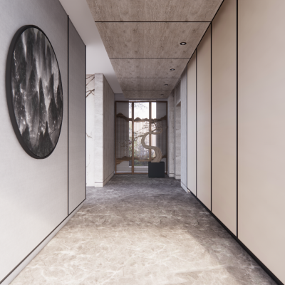 新中式酒店走廊过道