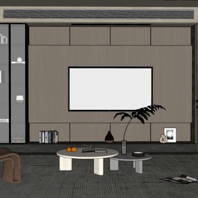 现代电视背景墙