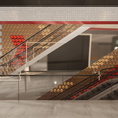 现代商场电梯厅